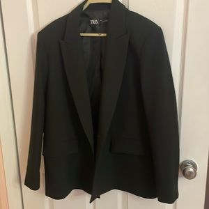 Oversized black womens blazer